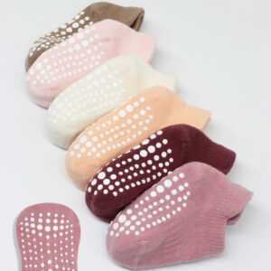 Bi?style 6-Pairs Combed Non-Slip Liner Socks (24-36 m) Colored