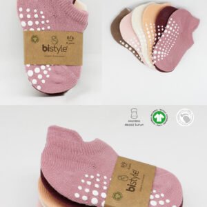 Bi?style 6-Pairs Combed Non-Slip Liner Socks (24-36 m) Colored