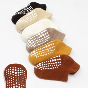 Bi?style 6-Pairs Combed Non-Slip Liner Socks (0-6 m) Colored