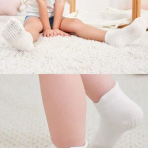 Bi?style 6-Pairs Combed Non-Slip Liner Socks (0-6 m) Colored