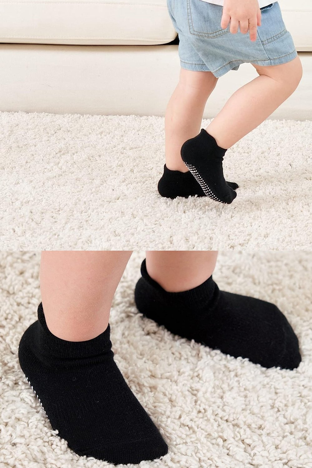 Bi?style 6-Pairs Combed Non-Slip Liner Socks (0-6 m) Colored - Image 5