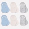 Bistyle 6-Pairs Baby Ballerina Socks (24-36 m) (Grey, Beige, Blue)
