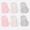Bistyle 6-Pairs Baby Ballerina Socks (24-36 m) (Grey, Beige, Pink)