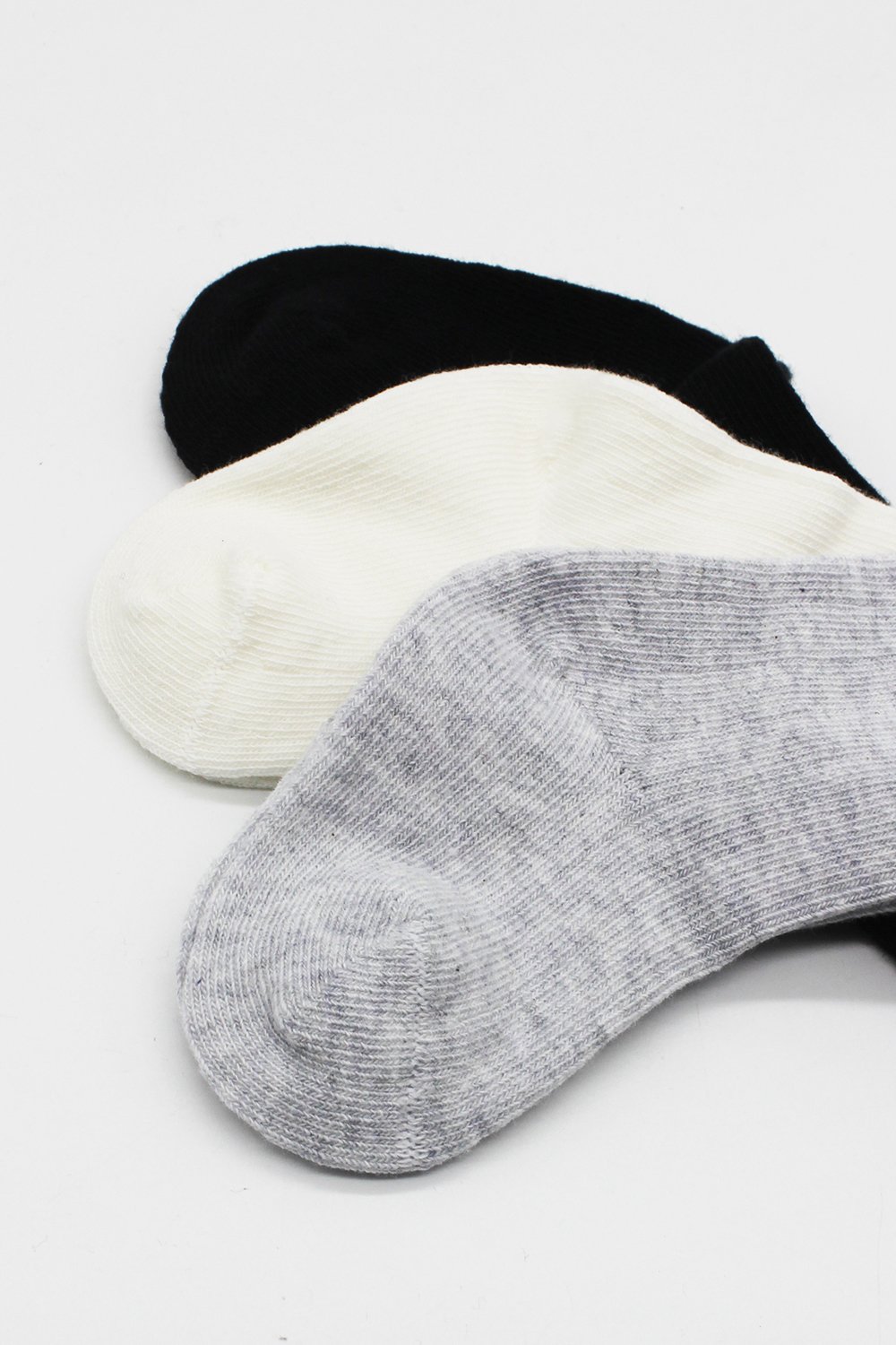 Bistyle 3-Pairs Knee Socks (24-36 m) Lines (Black, Grey, Beige) - Image 3