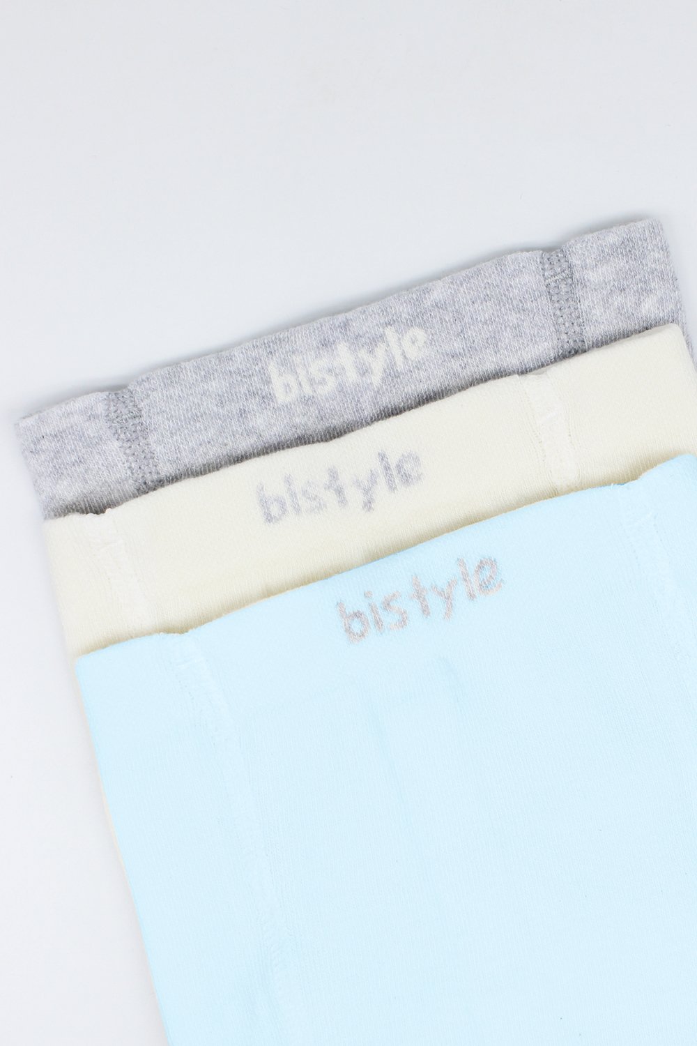 Bistyle 3-Pairs Combed Cotton Tights (6-12) (Blue, Grey, Beige) - الصورة 4