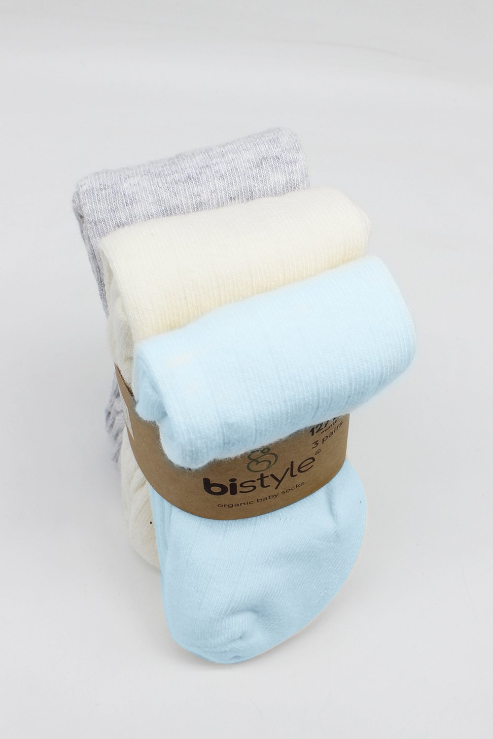 Bistyle 3-Pairs Combed Cotton Tights (6-12) (Blue, Grey, Beige) - الصورة 7