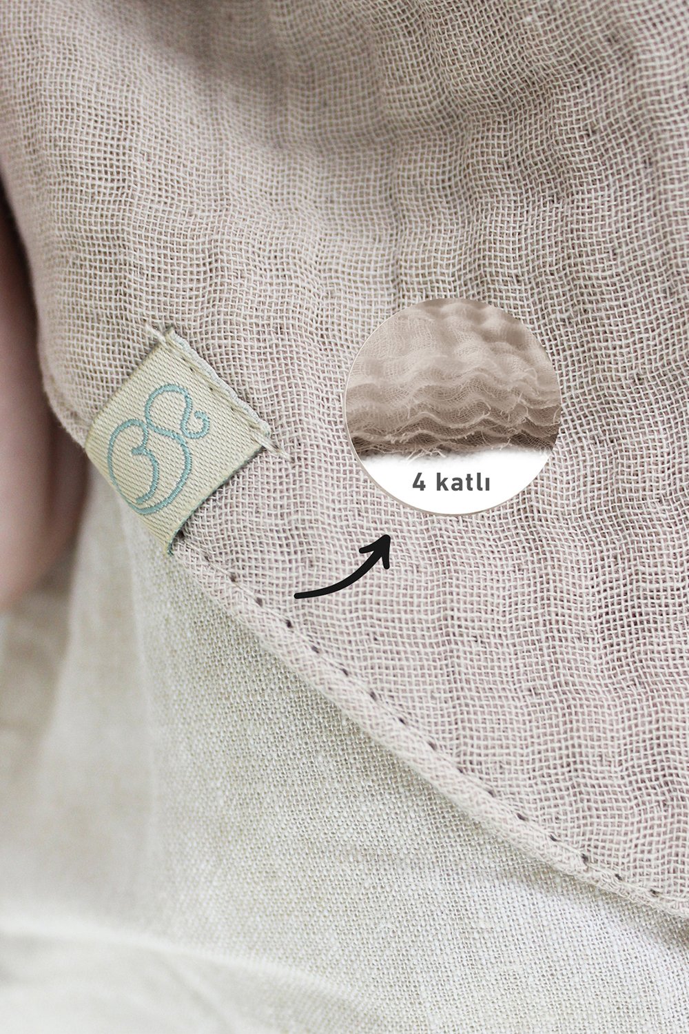 Bistyle Organic Muslin Baby Scarf (0-24 m) Light - Image 7