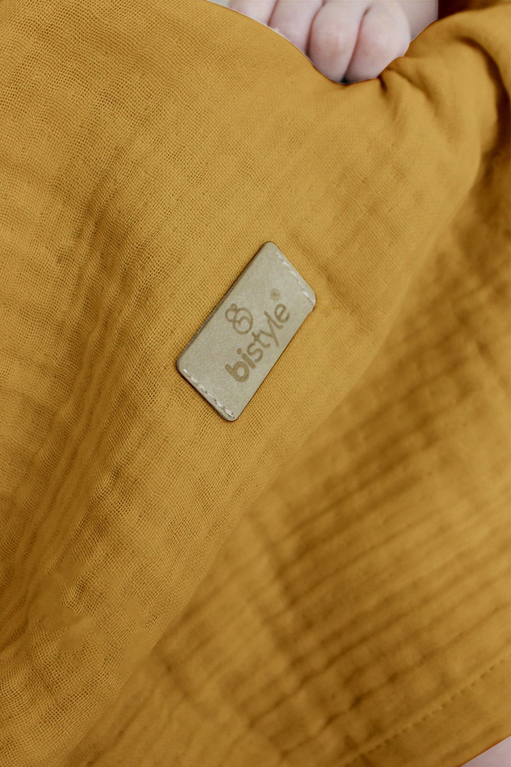 Bistyle Organic Muslin 4 Layers Blanket (120x120 cm) Yellow - Image 4