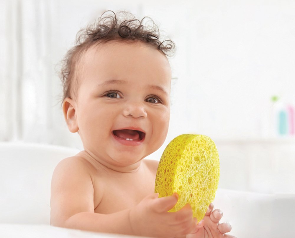 Babyjem Natural Bath Sponge / Yellow - Image 2