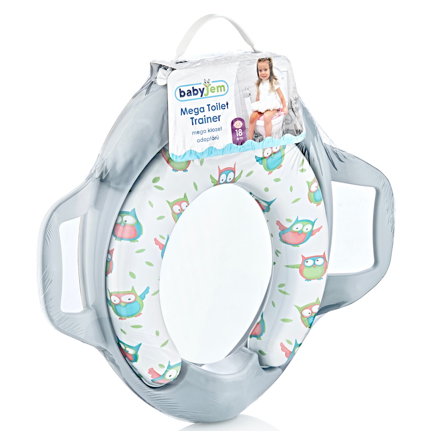 Babyjem Mega Toi?let Trai?ner Soft Grey - الصورة 6