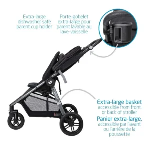 Maxi-Cosi Gia XP Luxe 3-Wheel Travel System, Midnight Black