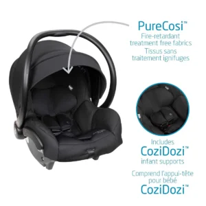 Maxi-Cosi Gia XP Luxe 3-Wheel Travel System, Midnight Black
