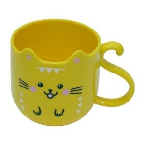Kawaii Cat Mug for Boys and Girls (Yellow)