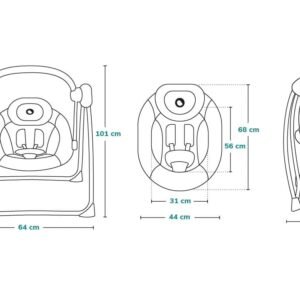 Lionelo Robin Beige - bouncer - rocker