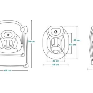 Lionelo Ruben Grey Rose - bouncer - rocker