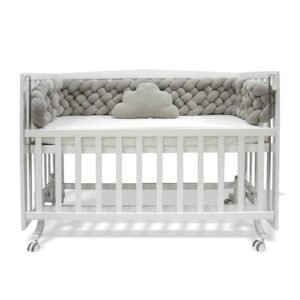 Fluffy Braided Bumper Bedding Set Stone