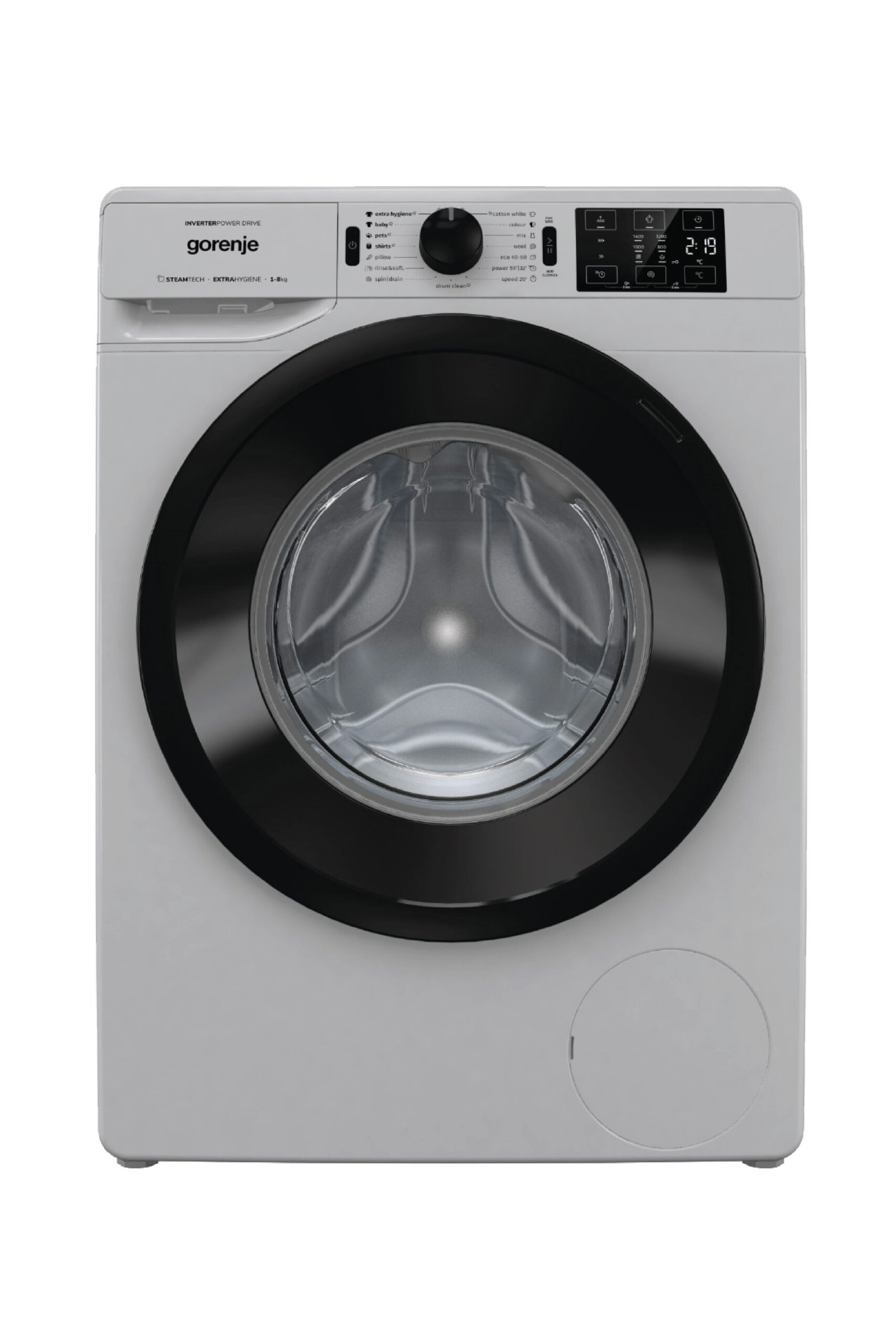 Gorenje Washing Machine 8 KG 1400RPM Smart Silver