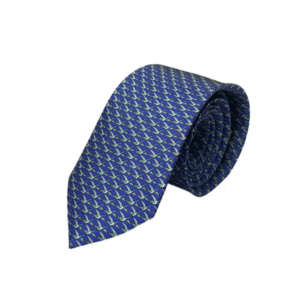 Birds on Blue Silk Tie