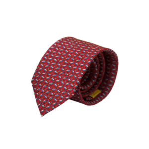 Ducks on Burgundy Silk Tie