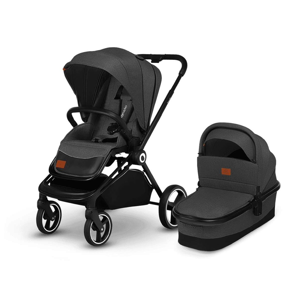 Lionelo Mika 2 in 1 Grey Graphite - multi-function pram 2 in 1 - الصورة 2