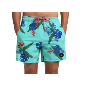 Tree Leaves on Light Green - Swimming Shorts