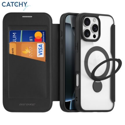 Skin X Pro Series Folio iPhone Magnetic Case With 360° Ring Stand