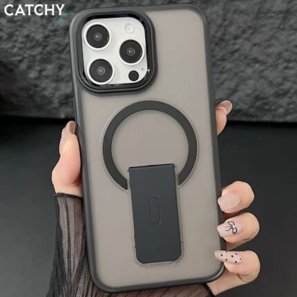 iPhone Luxury Magnetic Transparent Matte Frosted Case