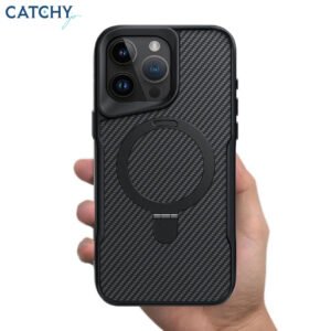 iPhone Carbon Fiber Case With Metal Stand