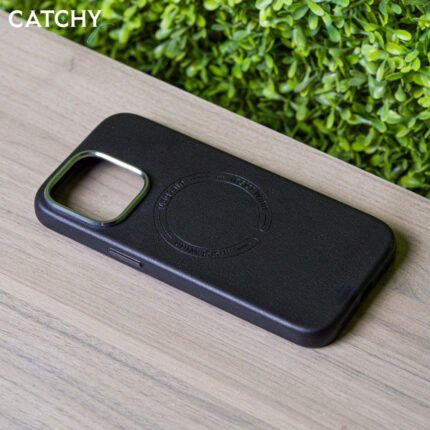 iPhone Leather Case With Metal Camera Frame
