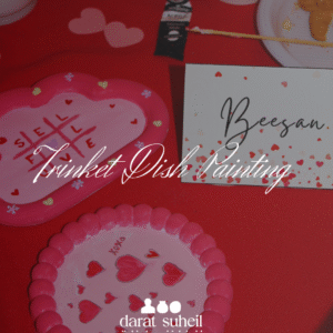 تجربة الرسم على أطباق الزينة