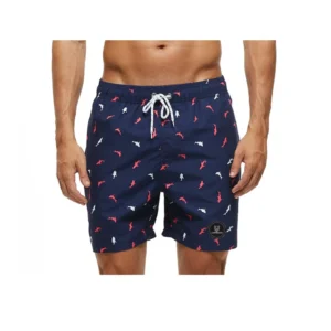 Fish on Navy Blue - Swimming Shorts