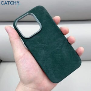 iPhone Magnetic Fiber Leather Phone Case