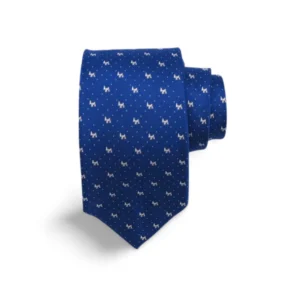 Abstracted Dog Print Silk Tie