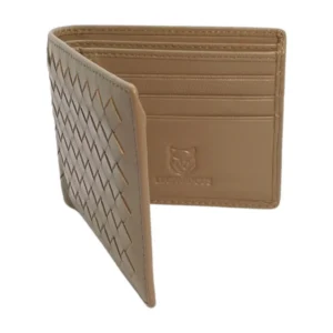 Iron Grey Woven Leather Wallet