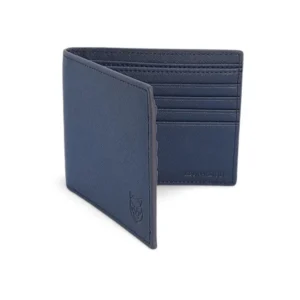 Blue Saffiano Leather Wallet
