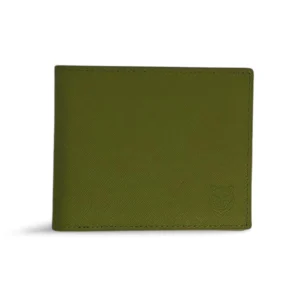 Olive Green Saffiano Leather Wallet