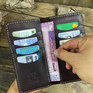 محفظة جلد بقري طبيعي :No. 52