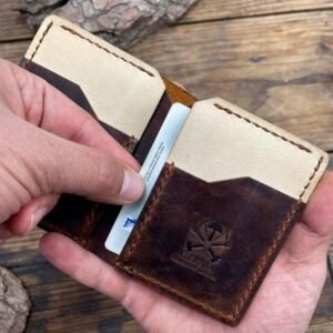 No. 53 محفظة جلد بقري طبيعي