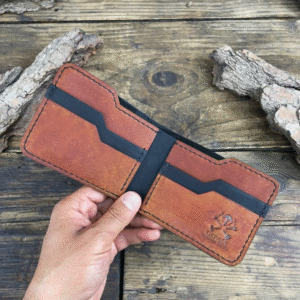 No.50 : محفظة جلد بقري طبيعي