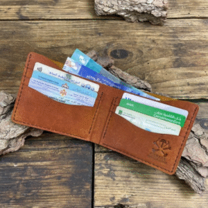 No. 57 محفظة جلد بقري طبيعي