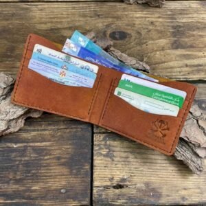 No. 57 محفظة جلد بقري طبيعي