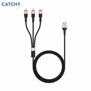 ROCKROSE Acacia Max 3-In-1 Nylon Braided Charging Cable
