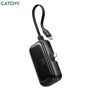MCDODO FreeKit Pocket Power Bank With USB-C Built-in Cable & Lightning Connector (5000mAh)
