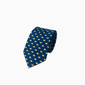 Camel on Navy Silk Tie