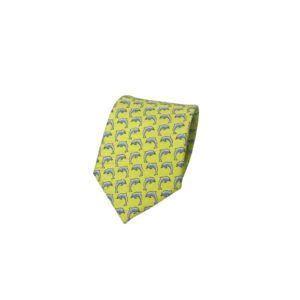 Dolphin on Yellow Silk Tie