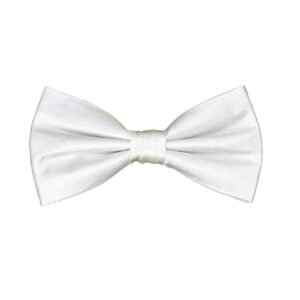 White Silk Bowtie