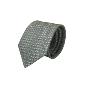 Birds on Gray Silk Tie