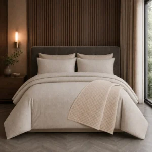 Blanket Set - طقم لحاف مزدوج جكارد مع مسبل 7 قطع