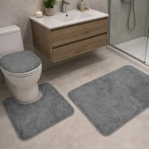 Bathroom Rug Set -  طقم دعسة جاكارد 3 قطع