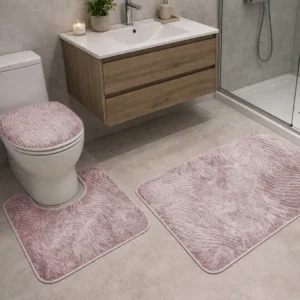 Bathroom Rug Set -  طقم دعسة جاكارد 3 قطع